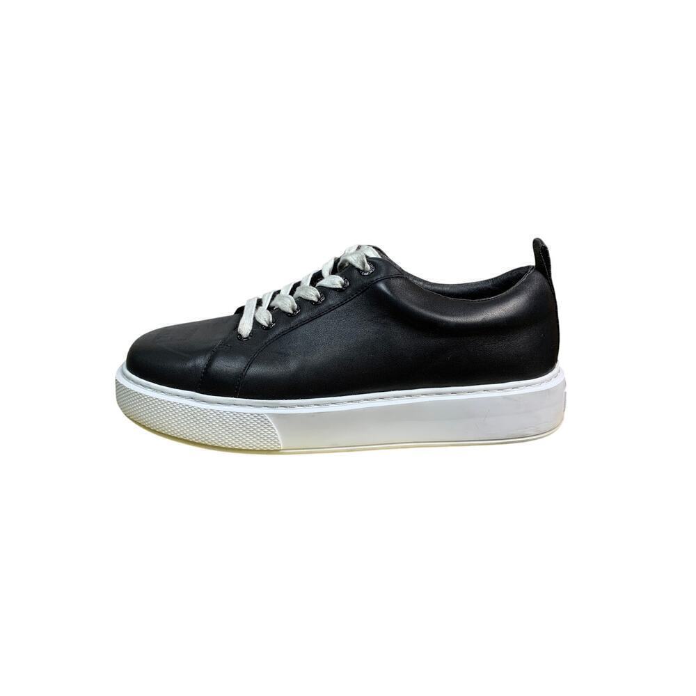 J/Slides NYC Delilah Black Leather Platform Sneakers Size 10M
